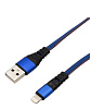 USB кабель Lightning, адреналин, 1м, QC 3.0, 2.4А, синий BY