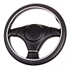 Оплетка на руль SKYWAY FLEX-9 экокожа, Черно/Серебристая М