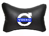 Подушка автомобильная на подголовник, косточка, VOLVO ортопедическая эко-кожа в индив. упаковке
