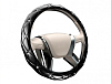 Оплетка  на руль MONA  LISA Tiffany экокожа,со стразами  "M"  /черная /