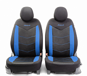 Чехлы на автомобильные сидения AEROBOOST, 11 предметов,ткань, новое лекало - 3D крой,AIRBAG, синий  AER-1102BK/BL 
