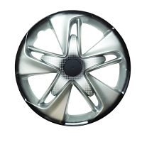 Колпаки декоративные "Супер Астра" серебристо-черный карбон (на пруж.) R-14 4 шт.