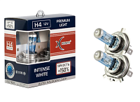 Галогенная лампа Xenite PREMIUM INTENSE WHITE H4 (P43t) 12V 60/55W (Ярк+150%) (упак 2 шт.)