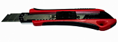 Нож HorsAY Hard, 18 мм выдвижное лезвие, металлическая направляющая, обрезиненный корпус