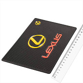 Коврик панели противоскользящий SW плоский с большой эмблемой Lexus 185*115*2мм /HX01LEXUS