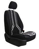 Накидка деревянная массажная VOIN 127*38 cm /черный,белый/