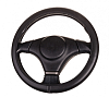 Оплетка на руль SKYWAY FLEX-10 экокожа, Черная М