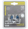 Лампа 12V H3 55W +50% PK22s 5000K GANZ 2 шт. блистер