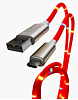 Кабель USB-микро красный светомузыка 1м WIIIX CB930-UMU-2A-MUSIC-10R