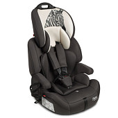 Удерживающее устройство для детей SIGER "Стар ISOFIX", зебра серый, бежевый люкс в разборе, гр. I/II