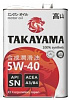 TAKAYAMA SAE 5w40 API SN/CF ACEA A3/B4 кан. 1 л.(железная канистра)