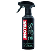 Очиститель сухое чистящее средство для мотоцикла Motul E1 Wash&Wax 400 мл.