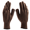 Перчатки трикотажные, акрил, цвет: коричневый, оверлок, Россия// Сибртех