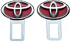 Заглушка замка ремня безопасности  металлическая TOYOTA ( 2шт.)