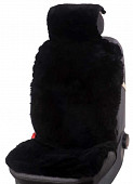 Накидка на сиденье меховая PSV Jolly Lux 145*55 (натуральная овчина) Тем.Серый 1шт.АКЦИЯ!!