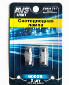 Светодиод AVS SV036 T11/белый/(SV8.5)4SMD 2835.28mm.блистер 2шт