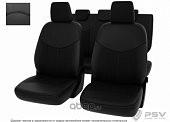 Чехлы Nissan Sentra VII 2012-2017 г. - черно-серая экокожа "Оригинал"