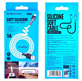 USB кабель для APPLE Lightning 1м, SILICON, Borofone черный BX31
